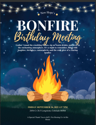 New Hope’s Bonfire Birthday Meeting