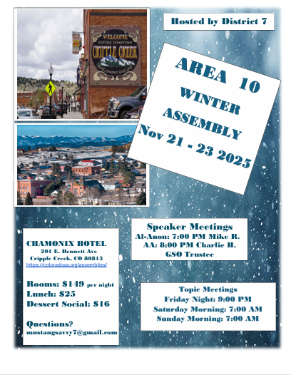 Area 10 Winter Assembly Nov. 21st-23rd