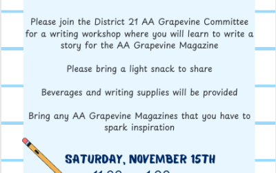AA Grapevine Writing Workshop